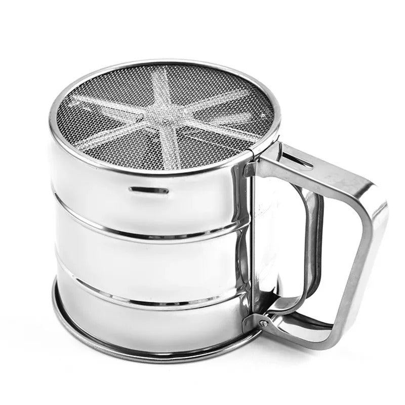 Stainless Steel Flour Sieve Cup || Handheld Baking Sifter for Flour, Sugar & Powdered Ingredients