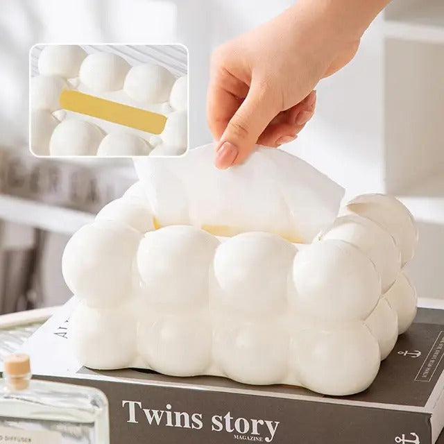 Bubble Shape Tissue Box Holder || Cute Decorative Tissue Box Cover for Home & Office Desk Decor