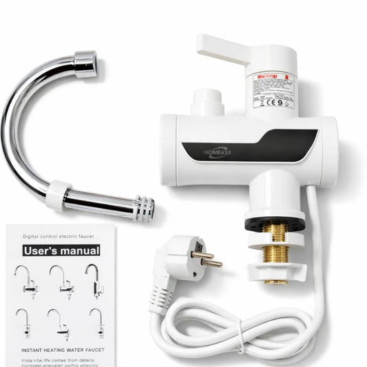 Electric Instant Heating Faucet | Digital Temperature Display | Plastic handle | Kitchen & Bathroom Hot Water Tap