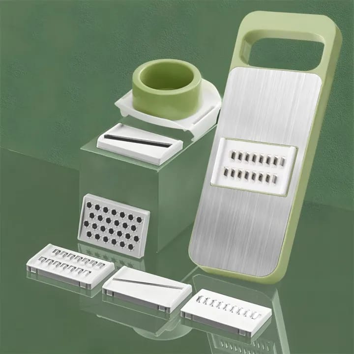 5-in-1 Multifunctional Vegetable & Fruit Slicer| 5-in-1 Tool Set with Changeable Stainless Steel Blades
