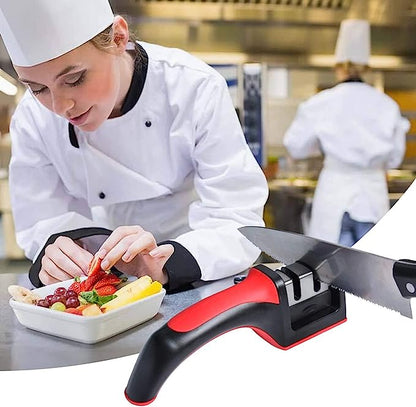 3-in-1 Knife Sharpener Set with Ceramic Peeler | 3-Stage Diamond Sharpening Tool for Kitchen Knives
