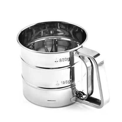 Stainless Steel Flour Sieve Cup || Handheld Baking Sifter for Flour, Sugar & Powdered Ingredients