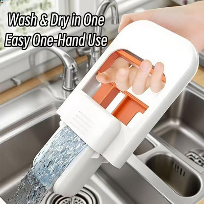 New One-Hand Press Mini Foldable Desktop Mop Self Wringing |onge Mop for Kitchen Bathroom Glass Table | No Hand Wash Mini Cleaning Mop | Space Saving Compact Cleaning Tool