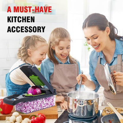 16-in-1 Mandoline Slicer & Vegetable Chopper | Multifunctional Food Cutter & Grater