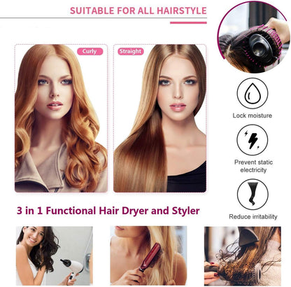Hot Air Brush 3-in-1 Hair Dryer