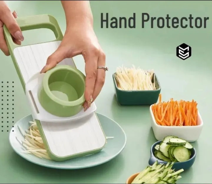 5-in-1 Multifunctional  Vegetable & Fruit Slicer| 5-in-1 Tool Set with Changeable Stainless Steel Blades