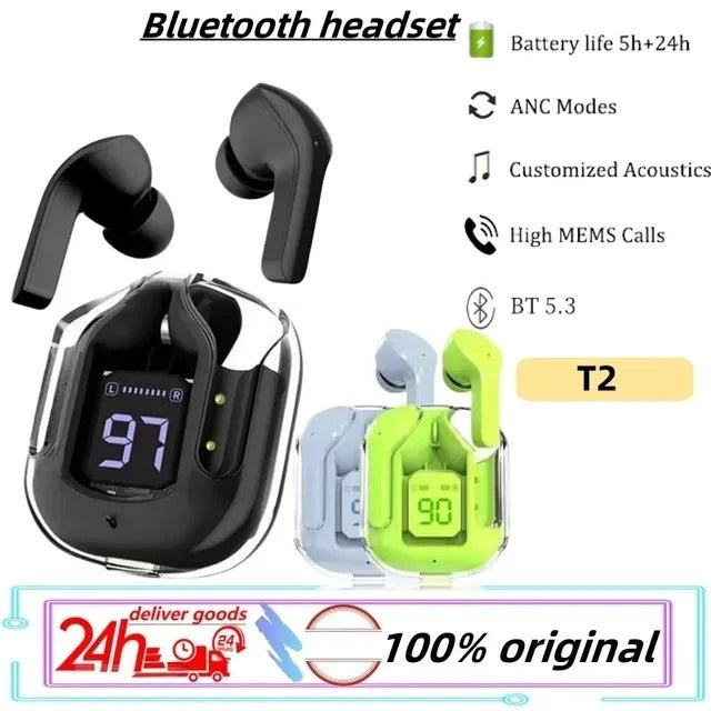 Air 31 Earbuds Wireless Earbuds With Crystal Transparent Case Type C Charging And Bluetooth 5.3 Providing Durable Quality