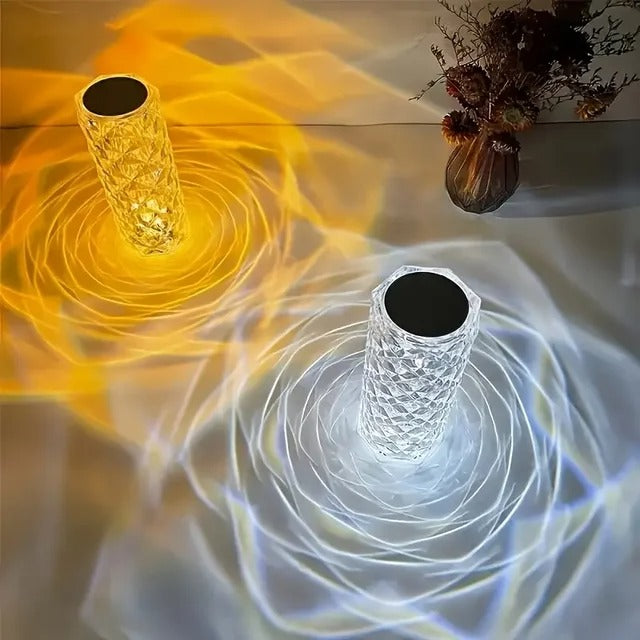 Crystal Rose Diamond Lamp – 16 Colors Changing LED Touch Lamp with Remote & USB Charging