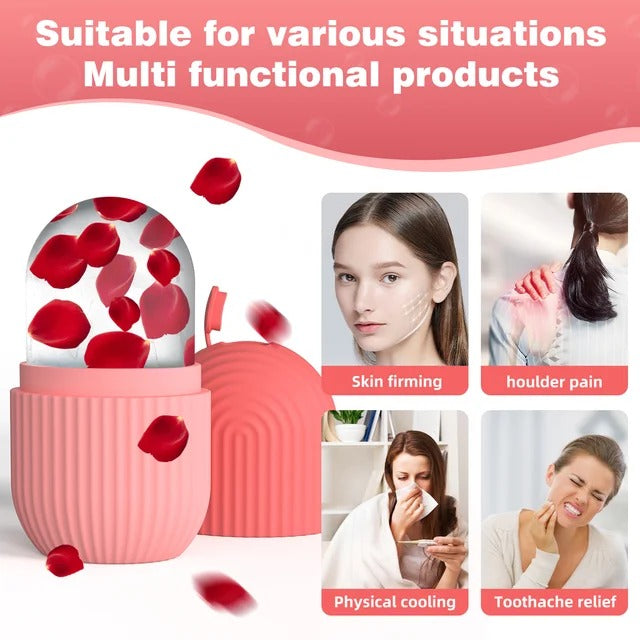 Reusable Ice Roller for Face || Skin Tightening, Pore Shrinking & Glow Boosting Skincare Tool