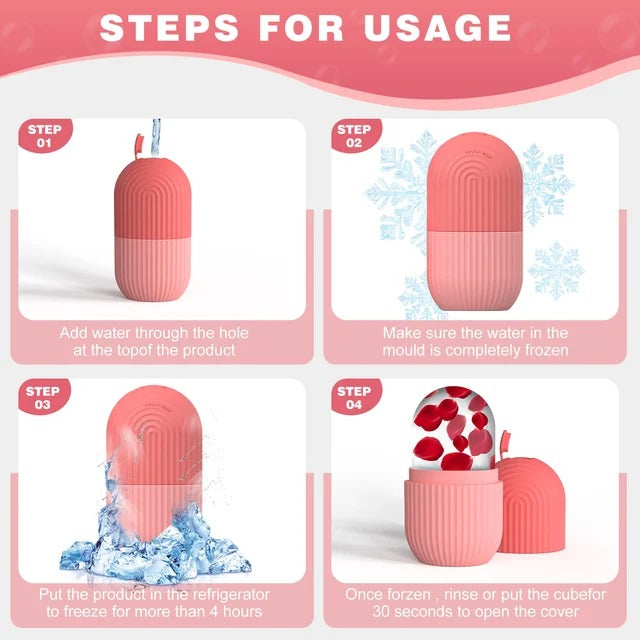 Reusable Ice Roller for Face || Skin Tightening, Pore Shrinking & Glow Boosting Skincare Tool
