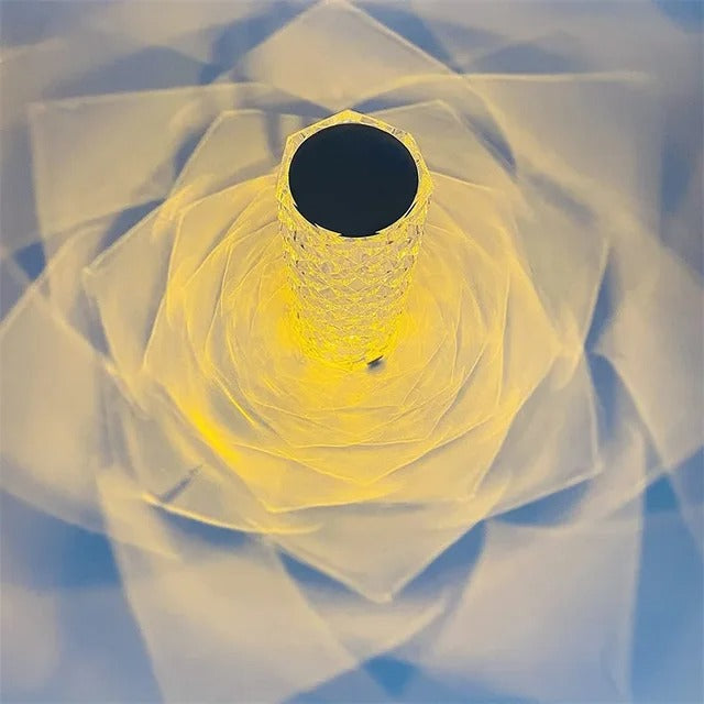 Crystal Rose Diamond Lamp – 16 Colors Changing LED Touch Lamp with Remote & USB Charging