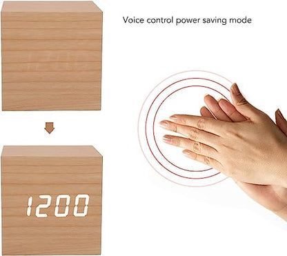 Wooden Led Smart Alarm Clock
