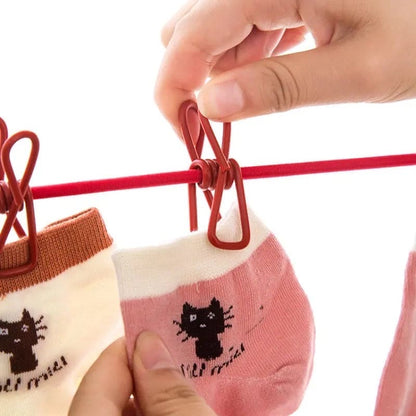 12-Clip Elastic Laundry Rope