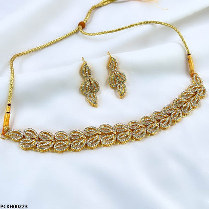 PCKH00223 FRN Double Leaf Choker Set - PCKH