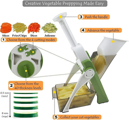 Adjustable Mandoline Vegetable Slicer Cutter – Multi-Purpose Kitchen Chopper