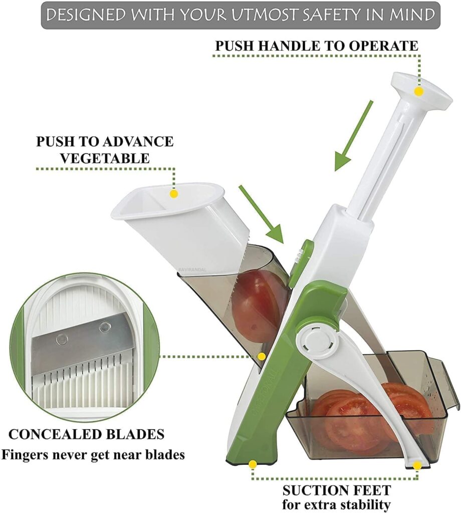 Adjustable Mandoline Vegetable Slicer Cutter – Multi-Purpose Kitchen Chopper