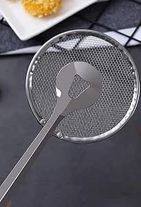 Stainless Steel Oil Frying Clamp Filter Fine Mesh Strainer With Clip Tongs for Oil-frying Food BBQ Kitchen Tools