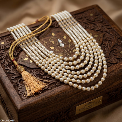 CMLH00075 SDQ SDQ Pearl 7 Layered Mala - CMLH