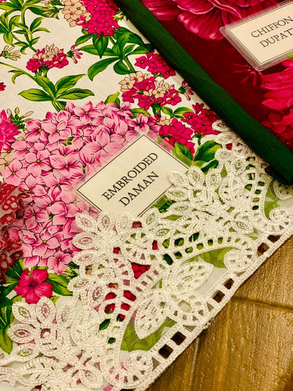 Maria B MPrint Lawn Collection 2025 Ebroidered Lawn Suit