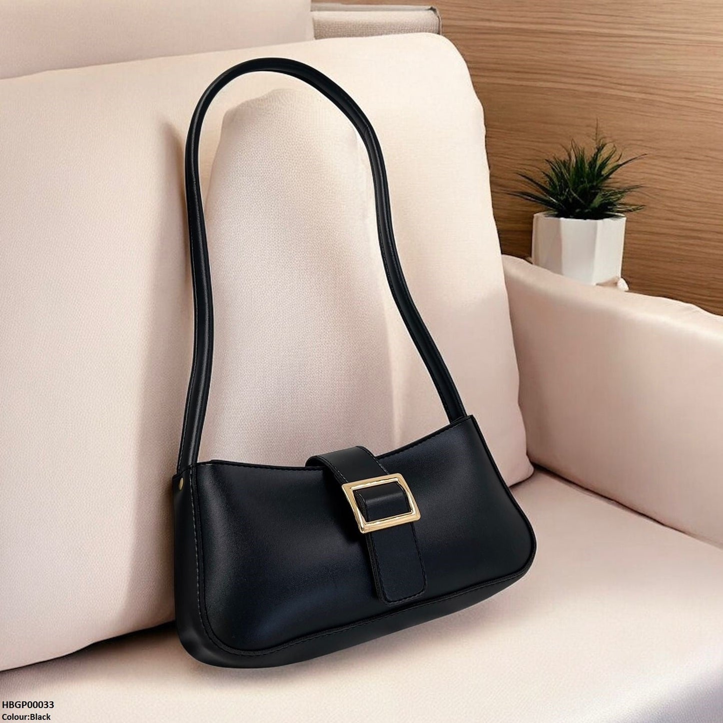HBGP00033 Midnight Buckle Armpit Ladies Hand Bag - HBGP