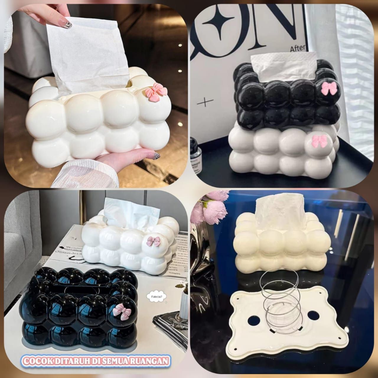 Bubble Shape Tissue Box Holder || Cute Decorative Tissue Box Cover for Home & Office Desk Decor