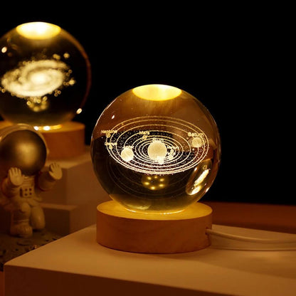 3D Crystal Galaxy Night Lamp