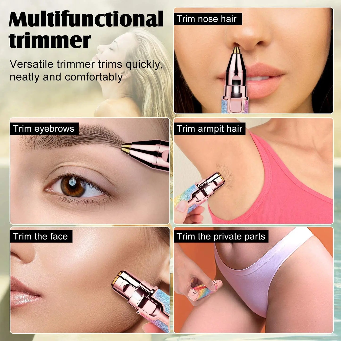 2-in-1 Facial Hair Remover & Eyebrow Trimmer