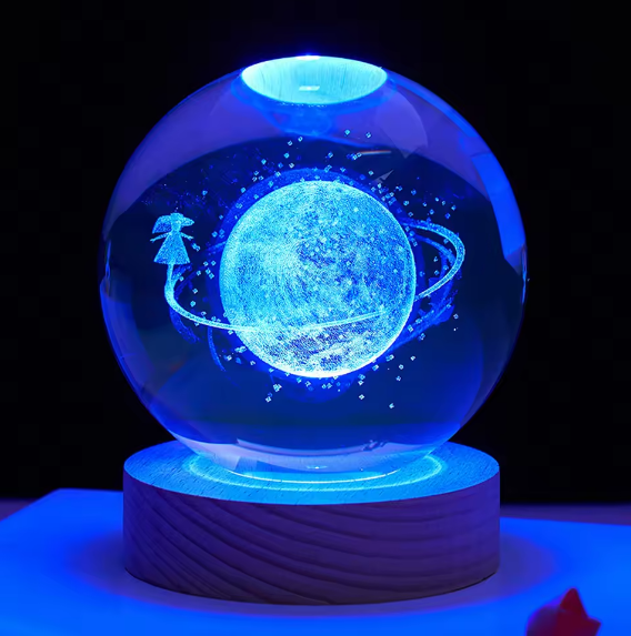 3D Crystal Galaxy Night Lamp