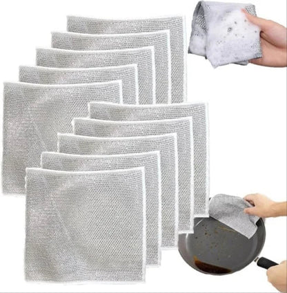 Pack of 10 Kitchen Steel Mesh Wire DisWasher