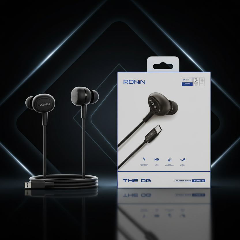 RONIN THE OG Type-C Earphones - Super Bass HD Sound with Stereo Surround