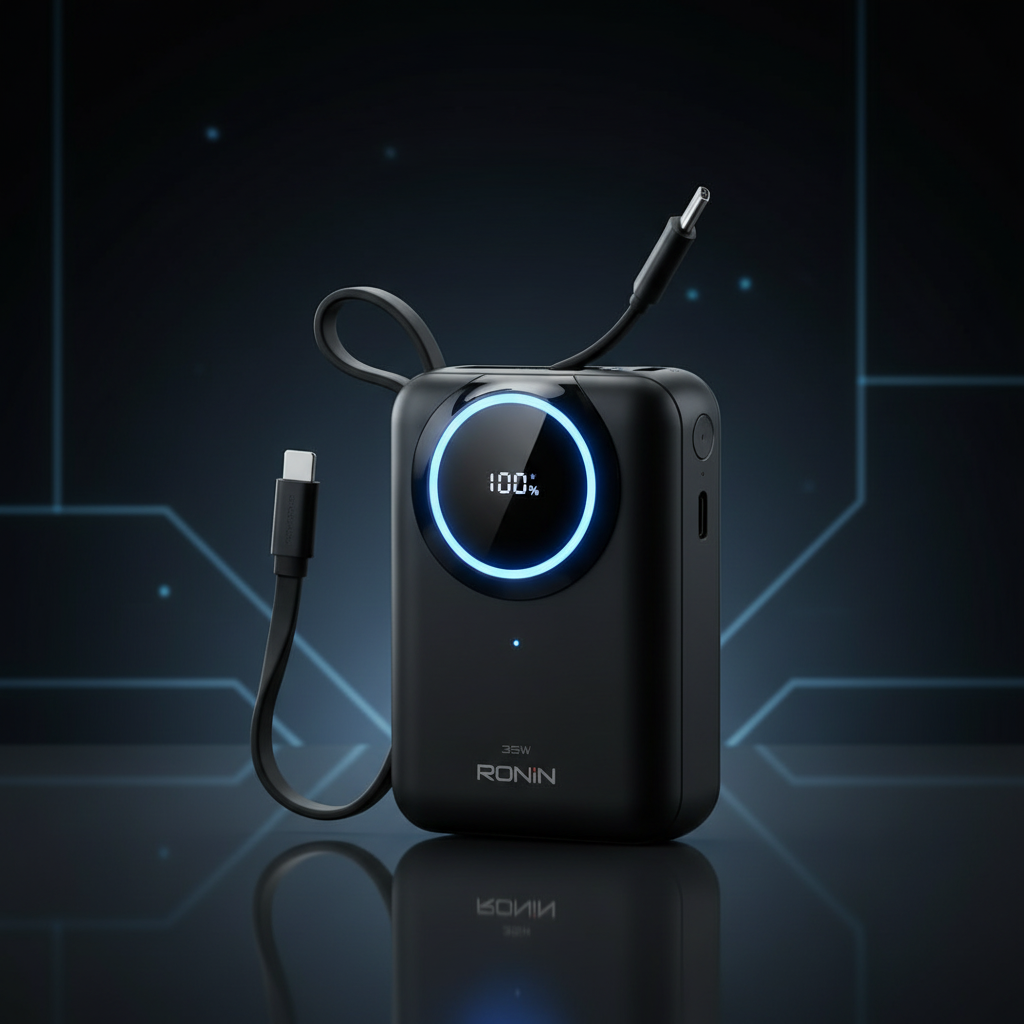 RONIN Zapster 35W 20000mAh Power Bank with Built-in Cable